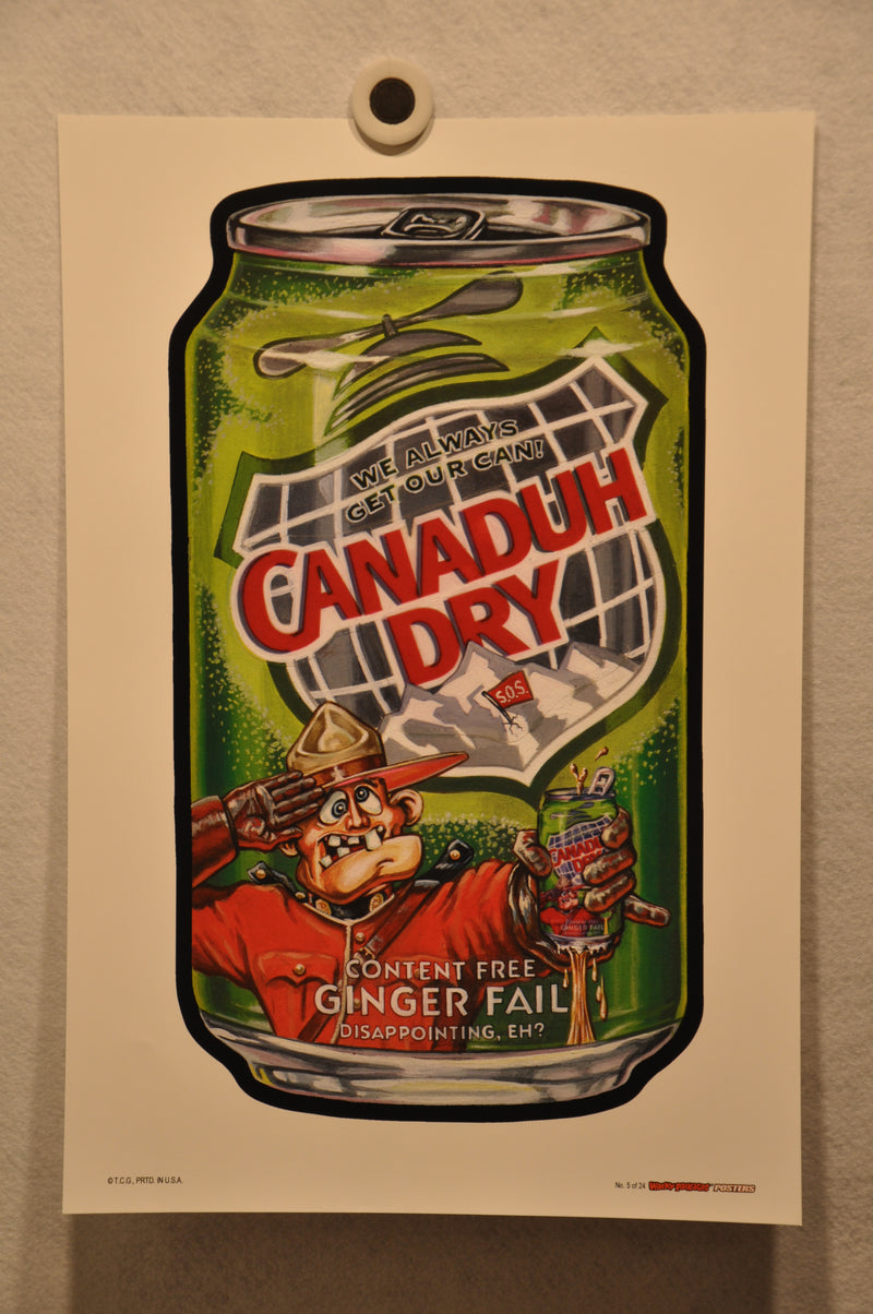 2012 Wacky Packages Series 1 Poster Singles 12" x 18" Non Folded Topps (24 Choic #5 Canaduh Dry  - TvMovieCards.com