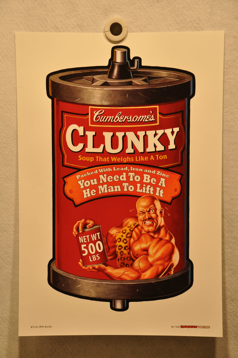 2012 Wacky Packages Series 1 Poster Singles 12" x 18" Non Folded Topps (24 Choic #7 Clunky Soup  - TvMovieCards.com