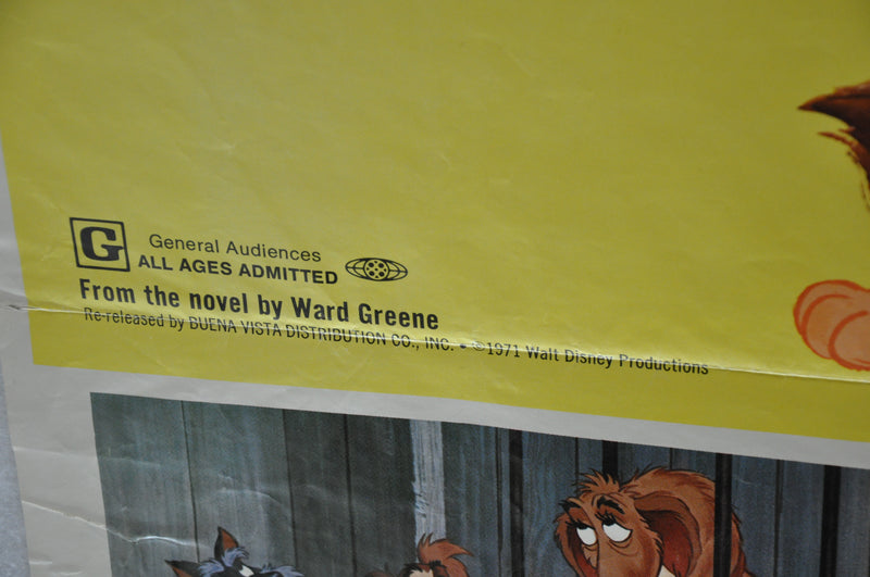 Original 1972 Lady and the Tramp Rerelease Movie Poster 27 x 41 Barbara Luddy   - TvMovieCards.com