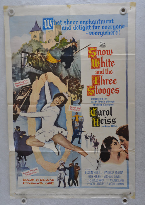 Original 1961 Snow White and the Three Stooges Movie Poster 27 x 41 Moe Howard,   - TvMovieCards.com