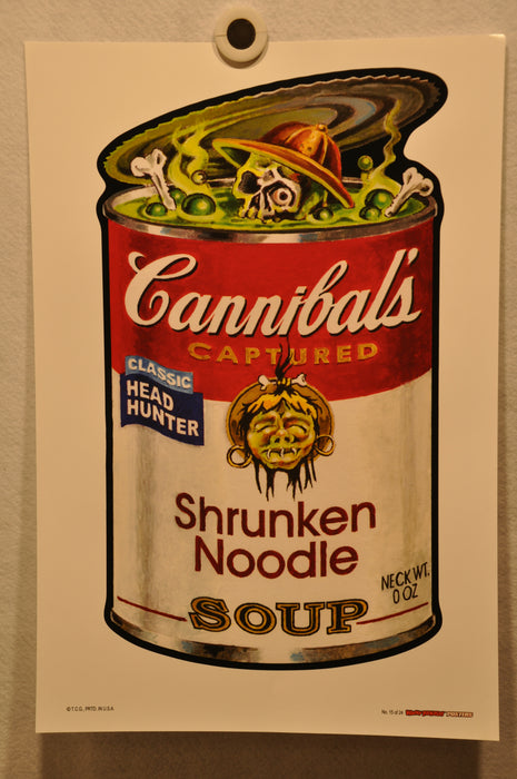 2012 Wacky Packages Series 1 Poster Singles 12" x 18" Non Folded Topps (24 Choic #15 Cannibals Soup  - TvMovieCards.com