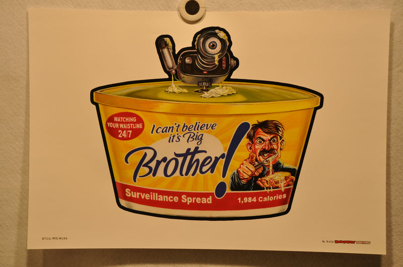 2012 Wacky Packages Series 1 Poster Singles 12" x 18" Non Folded Topps (24 Choic #16 I Can't Believe it's Big Brother  - TvMovieCards.com