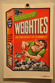 2012 Wacky Packages Series 1 Poster Singles 12" x 18" Non Folded Topps (24 Choic #21 Weighties  - TvMovieCards.com