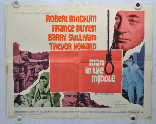 1964 The Man in the Middle Original Half Sheet Movie Poster Robert Mitchum, Fran   - TvMovieCards.com