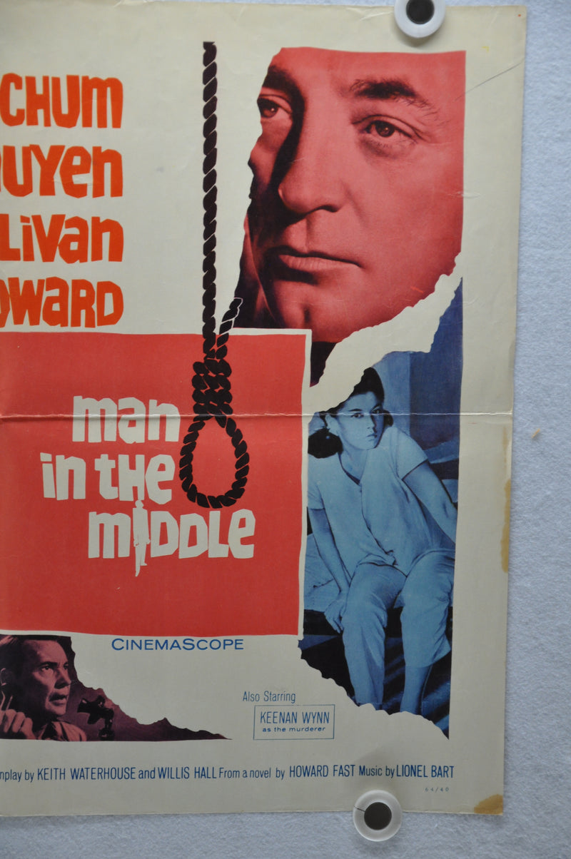 1964 The Man in the Middle Original Half Sheet Movie Poster Robert Mitchum, Fran   - TvMovieCards.com