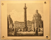 Luigi Rossini "Veduta dello scavo del Foro Trajano" Etching Print   - TvMovieCards.com