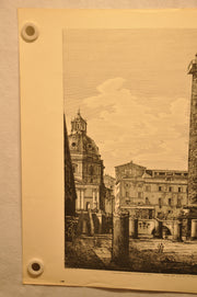 Luigi Rossini "Veduta dello scavo del Foro Trajano" Etching Print   - TvMovieCards.com