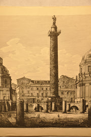 Luigi Rossini "Veduta dello scavo del Foro Trajano" Etching Print   - TvMovieCards.com