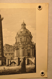 Luigi Rossini "Veduta dello scavo del Foro Trajano" Etching Print   - TvMovieCards.com