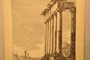 Luigi Rossini "Avanzi del Tempio della Concordia" Etching Print   - TvMovieCards.com