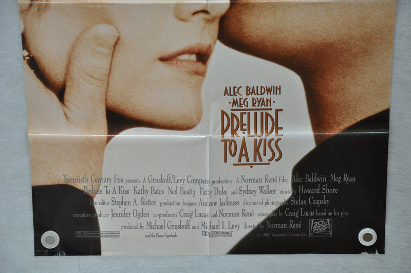 1992 Prelude to a Kiss 1SH D/S Movie Poster 27 x 41 Meg Ryan Alec Baldwin   - TvMovieCards.com