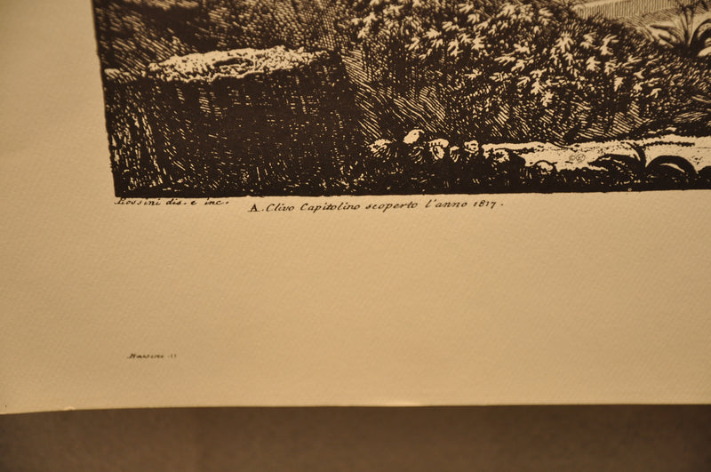 Luigi Rossini "Avanzi del Tempio della Concordia" Etching Print   - TvMovieCards.com