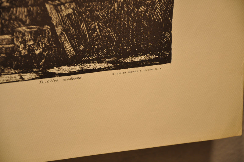 Luigi Rossini "Avanzi del Tempio della Concordia" Etching Print   - TvMovieCards.com
