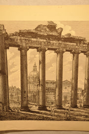 Luigi Rossini "Veduta dell' Interno del Tempio della Concordia" Etching Print   - TvMovieCards.com