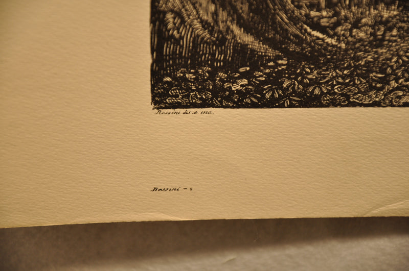 Luigi Rossini "Veduta dell' Interno del Tempio della Concordia" Etching Print   - TvMovieCards.com