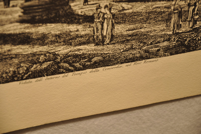 Luigi Rossini "Veduta dell' Interno del Tempio della Concordia" Etching Print   - TvMovieCards.com