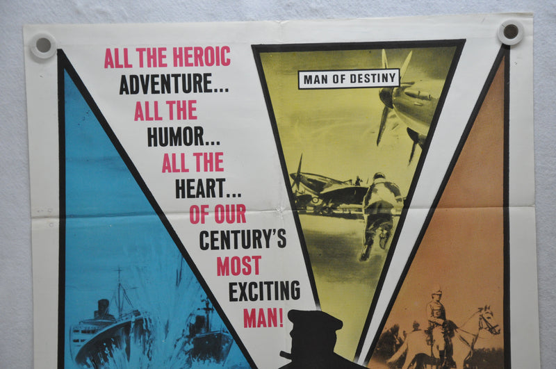 Original 1964 The Finest Hours Movie Poster 27x41 Winston Churchill George Baker   - TvMovieCards.com