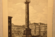 Luigi Rossini "Veduta della Colonna Antonina o sia Piazza Colonna" Etching Print   - TvMovieCards.com