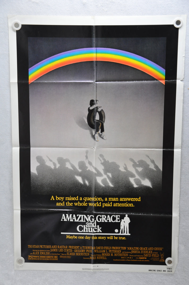 1987 Amazing Grace and Chuck Original 1SH Movie Poster 27 x 41 Jamie Lee Curtis,   - TvMovieCards.com