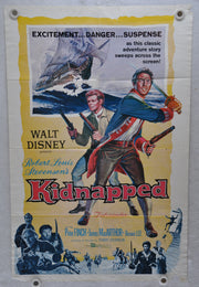 Original 1960 Kidnapped Movie Poster 27 x 41 Peter Finch James MacArthur Bernard   - TvMovieCards.com