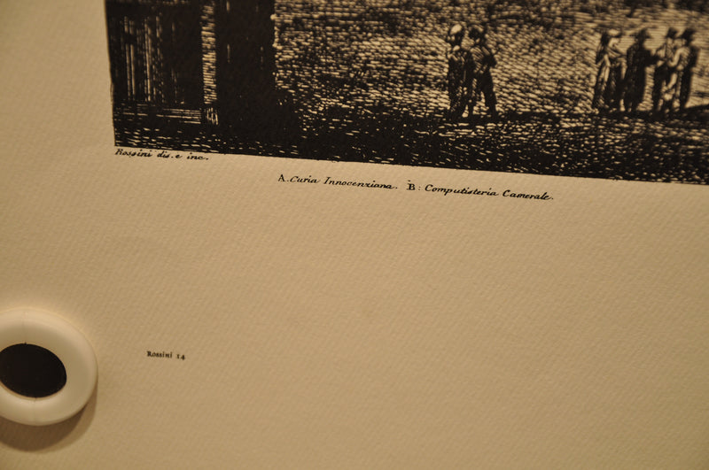 Luigi Rossini "Veduta della Colonna Antonina o sia Piazza Colonna" Etching Print   - TvMovieCards.com