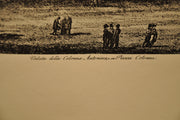 Luigi Rossini "Veduta della Colonna Antonina o sia Piazza Colonna" Etching Print   - TvMovieCards.com