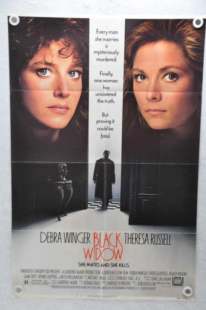 1987 Black Widow Original 1SH Movie Poster 27 x 41 Debra Winger, Theresa Russell   - TvMovieCards.com