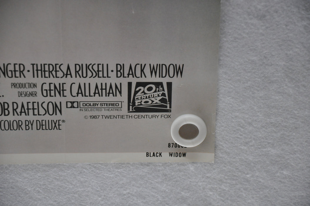 1987 Black Widow Original 1SH Movie Poster 27 x 41 Debra Winger, Theresa Russell   - TvMovieCards.com