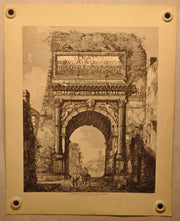 Luigi Rossini "Veduta dell'Arco di Tito" Etching Print   - TvMovieCards.com
