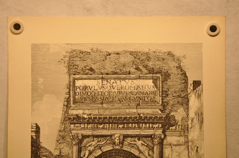 Luigi Rossini "Veduta dell'Arco di Tito" Etching Print   - TvMovieCards.com