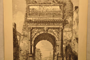 Luigi Rossini "Veduta dell'Arco di Tito" Etching Print   - TvMovieCards.com
