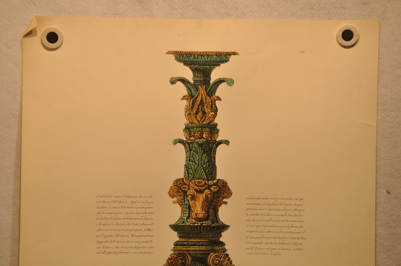 Giovanni Battista Piranesi A Sua Eccellenza il Sig. Principe Color Etching Print   - TvMovieCards.com