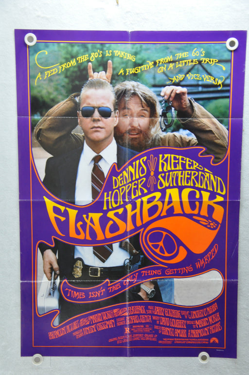 1990 Flashback Original 1SH Movie Poster 27 x 41 Dennis Hopper, Kiefer Sutherlan   - TvMovieCards.com
