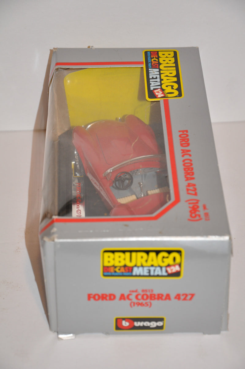 Bburago Diecast Vintage 1/24 1965 Ford AC Cobra 427 Red Cod. 0513   - TvMovieCards.com