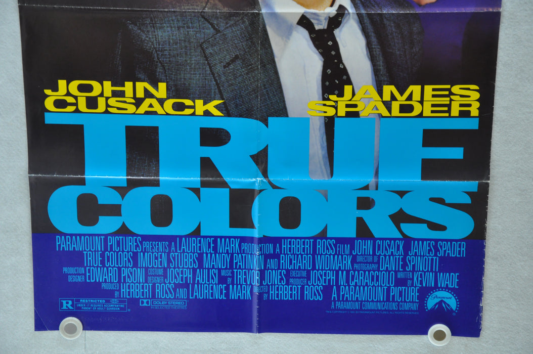 1991 True Colors Original 1SH Movie Poster 27 x 41 John Cusack James S —