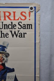 "Boys and Girls! You Can Help Your Uncle Sam" WW1 War Stamp Poster (30 X 40)   - TvMovieCards.com