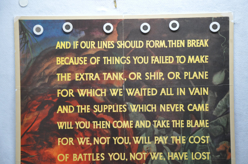 WWII War Poster "And if Our Lines Should Form" US Marine Corp (30 X 40) CC Beall   - TvMovieCards.com