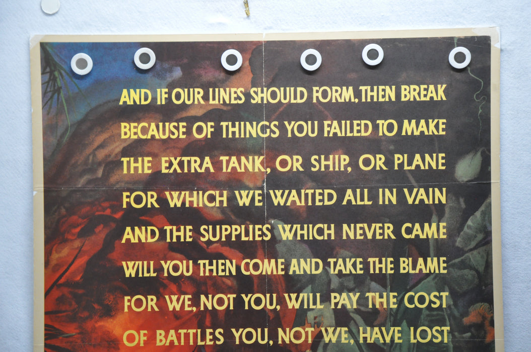 WWII War Poster "And if Our Lines Should Form" US Marine Corp (30 X 40) CC Beall   - TvMovieCards.com