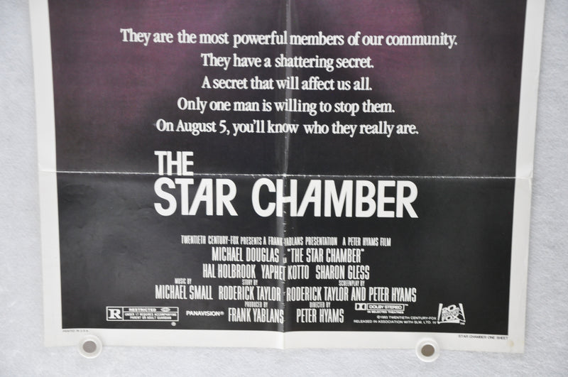 1983 The Star Chamber Original 1SH Movie Poster 27 x 41 Michael Douglas   - TvMovieCards.com