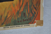 WWII War Poster "And if Our Lines Should Form" US Marine Corp (30 X 40) CC Beall   - TvMovieCards.com