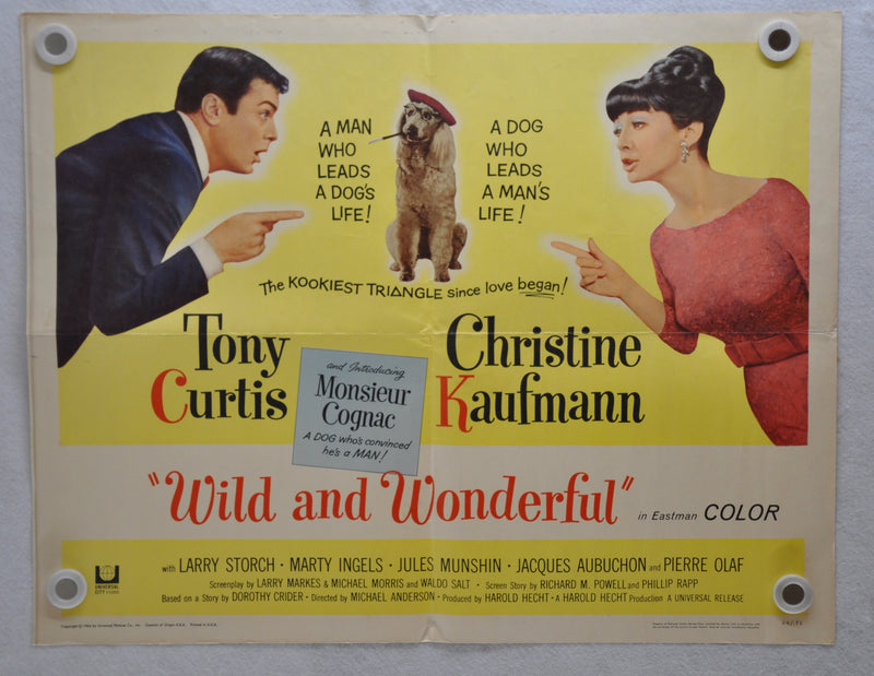 1964 Wild and Wonderful Original Half Sheet Movie Poster Tony Curtis   - TvMovieCards.com