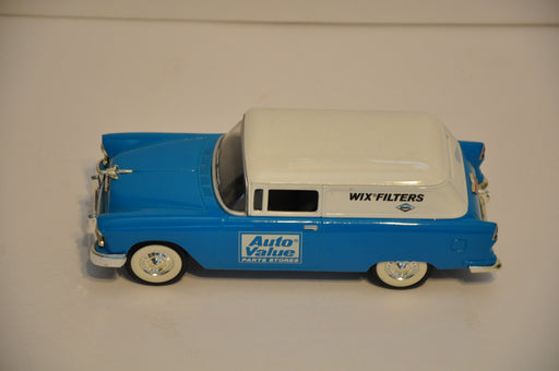 Wix Filters Auto Value 1955 Chevy Sedan Delivery Diecast Coin Bank Blue   - TvMovieCards.com