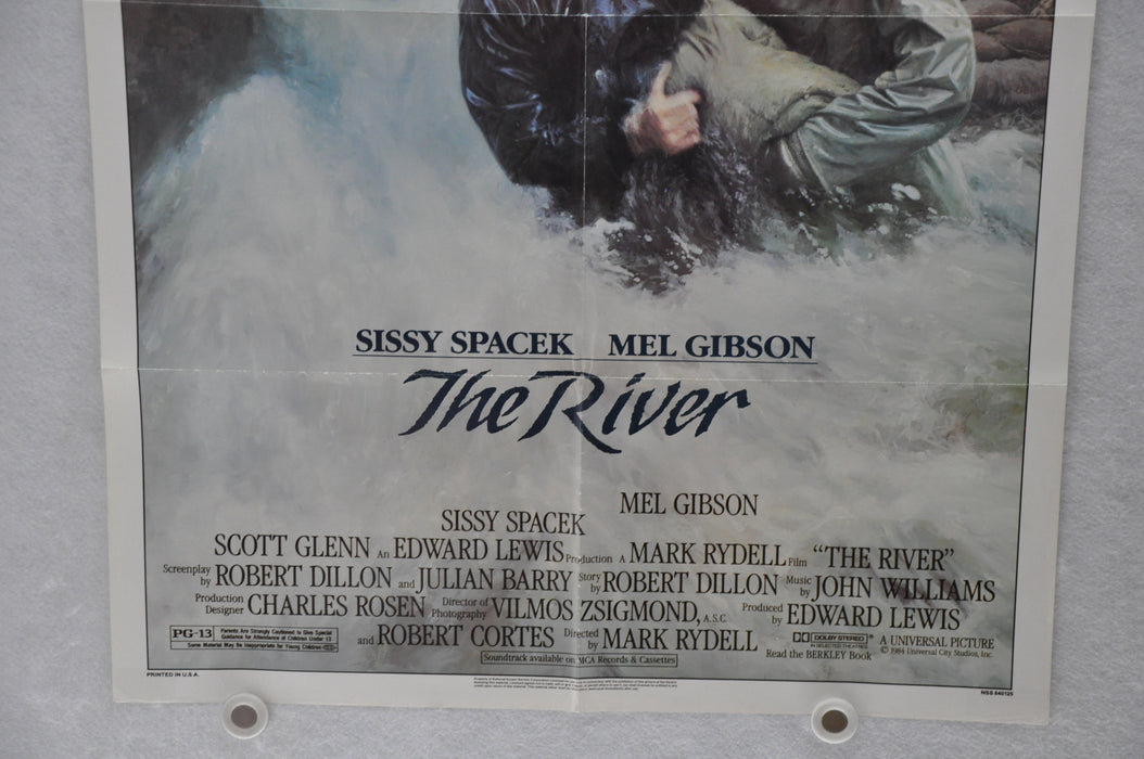 1984 The River Original 1SH Movie Poster 27 x 41 Mel Gibson, Sissy Spacek   - TvMovieCards.com