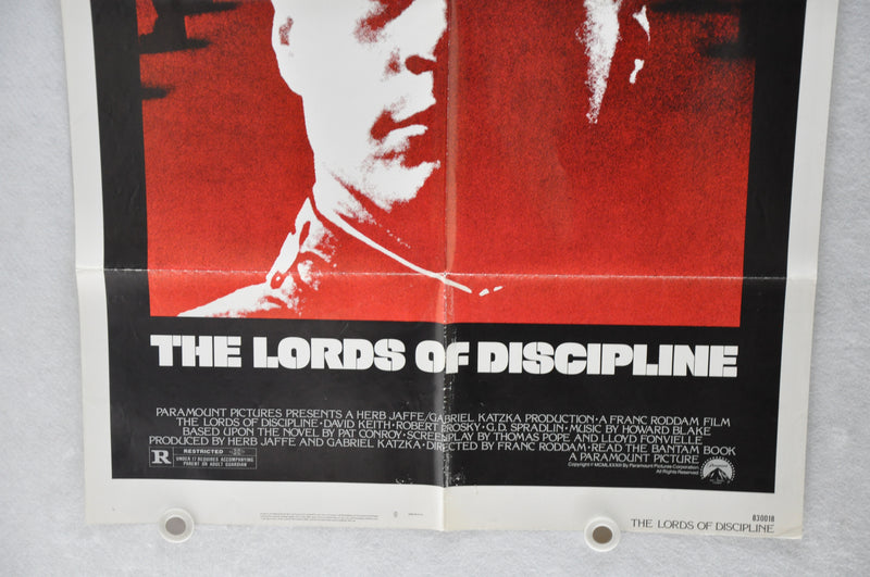1983 The Lords of Discipline Original 1SH Movie Poster 27 x 41 David Keith   - TvMovieCards.com