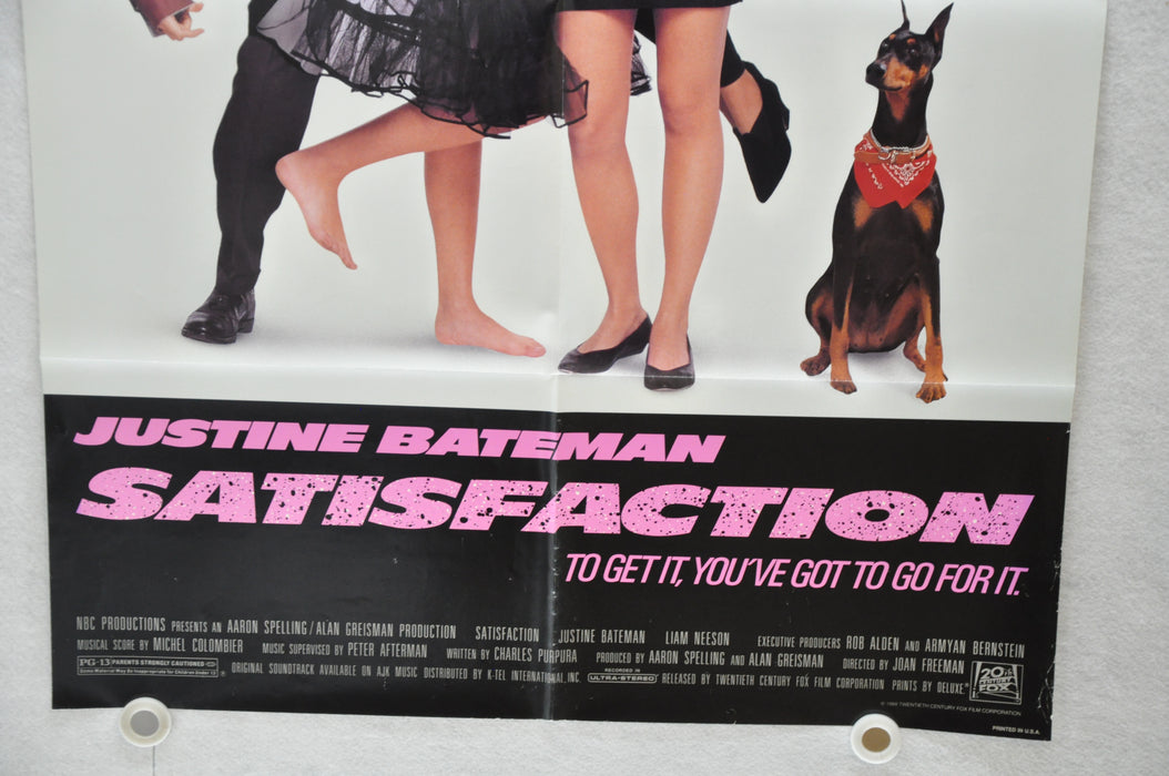 1988 Satisfaction Original 1SH Movie Poster 27 x 41 Julia Roberts Liam Neeson   - TvMovieCards.com