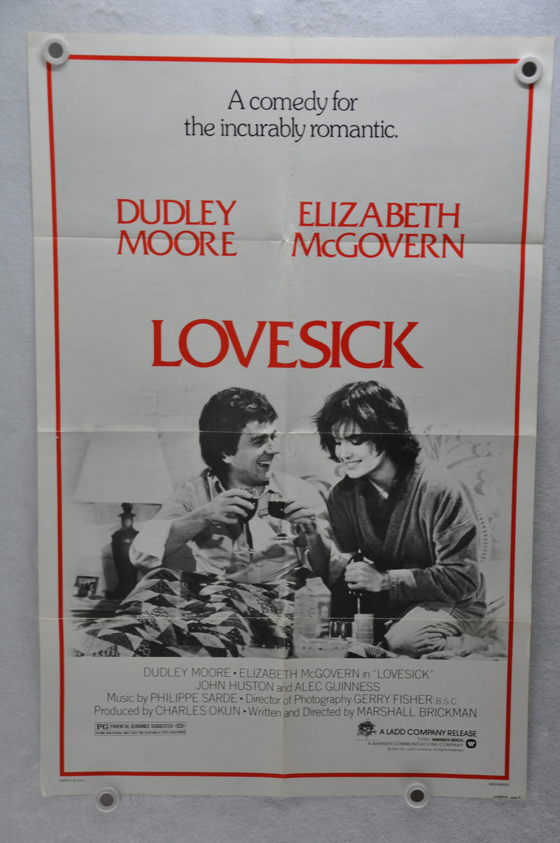 1983 Love Sick Original 1SH Movie Poster 27 x 41 Dudley Moore, Elizabeth McGover   - TvMovieCards.com