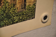 Luigi Rossini "Interno del Promao del Tempio di Ercole" Color Etching Print   - TvMovieCards.com