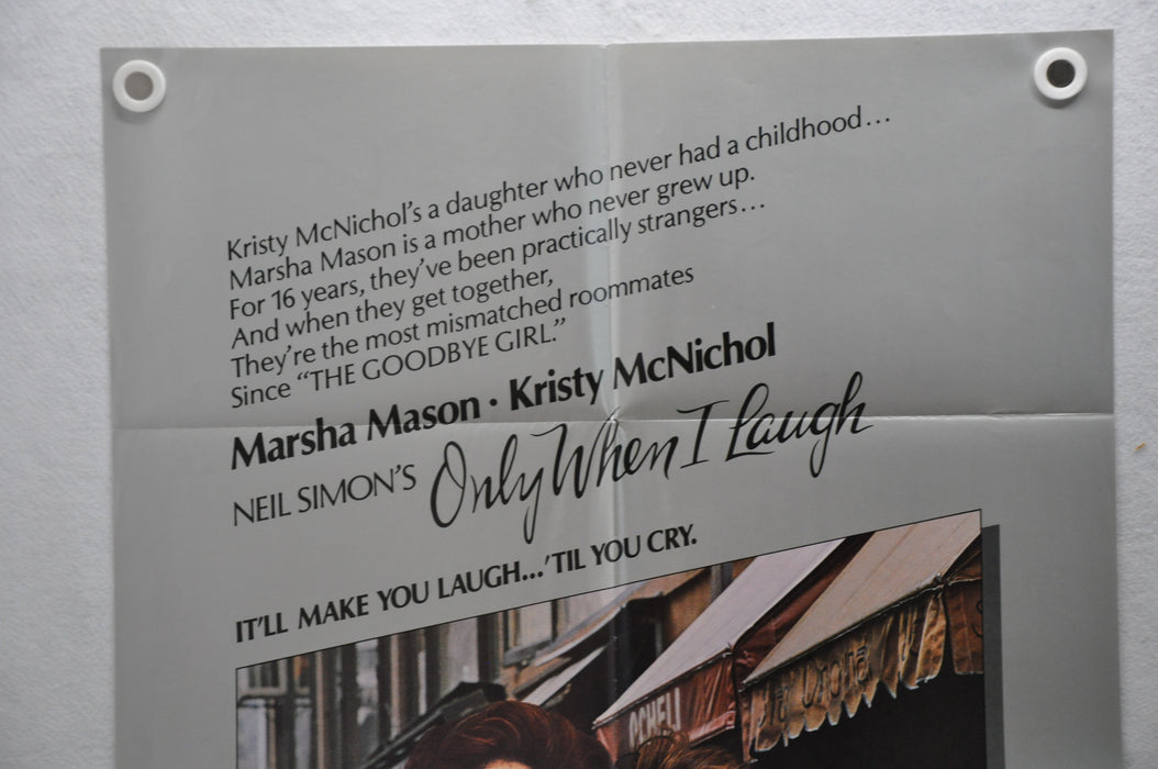 1981 Only When I Laugh Original 1SH Movie Poster 27 x 41 Marsha Mason, Kristy Mc   - TvMovieCards.com