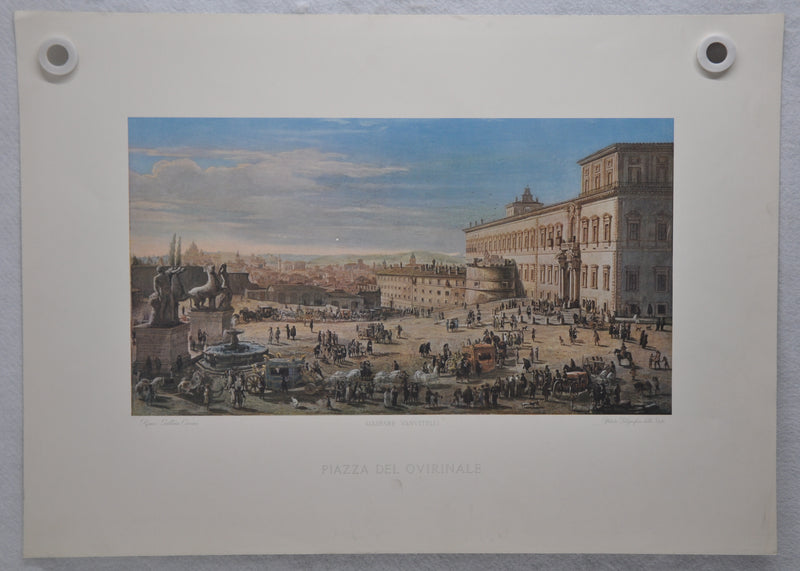 Gaspar van Wittel "Piazza Del Ovirinale" Art Print Poster 19 x 27   - TvMovieCards.com