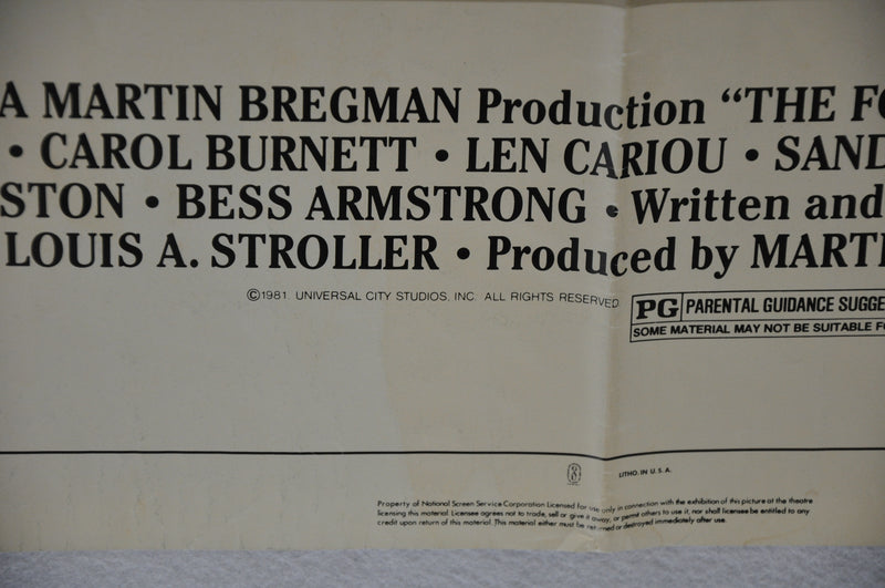 1981 The Four Seasons Original 1SH Movie Poster 27 x 41 Alan Alda Carol Burnett   - TvMovieCards.com